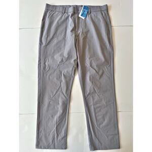 Libin Golf Dress Pants Men 36x30 Gray Stretch Lightweight Travel UPF 50+